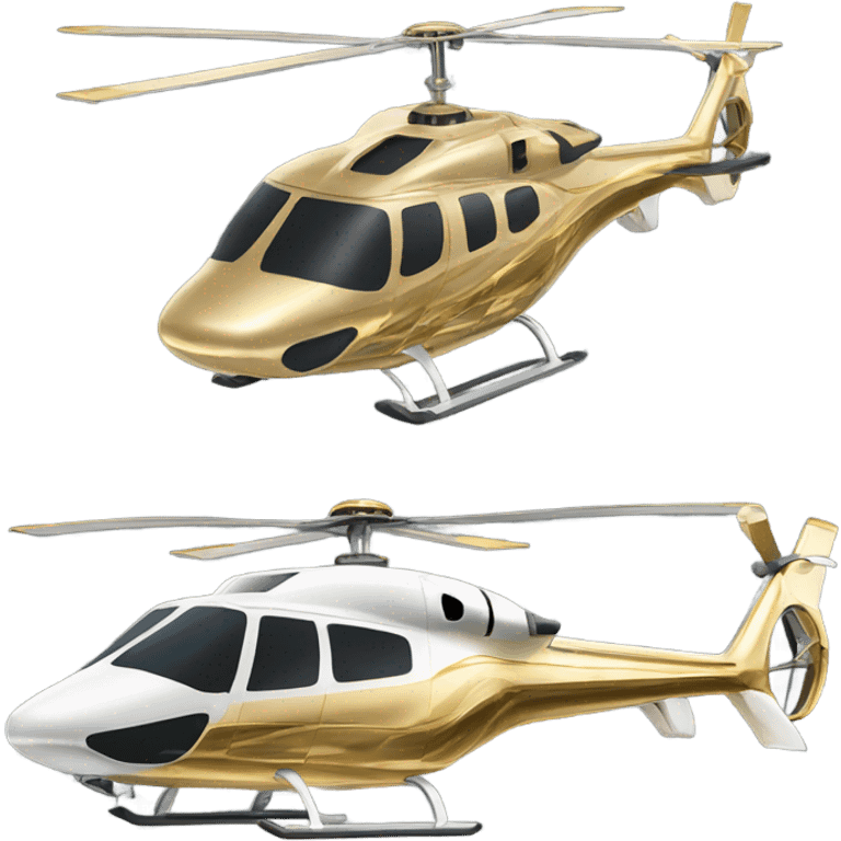 Luxury helicopter with gold accents emoji