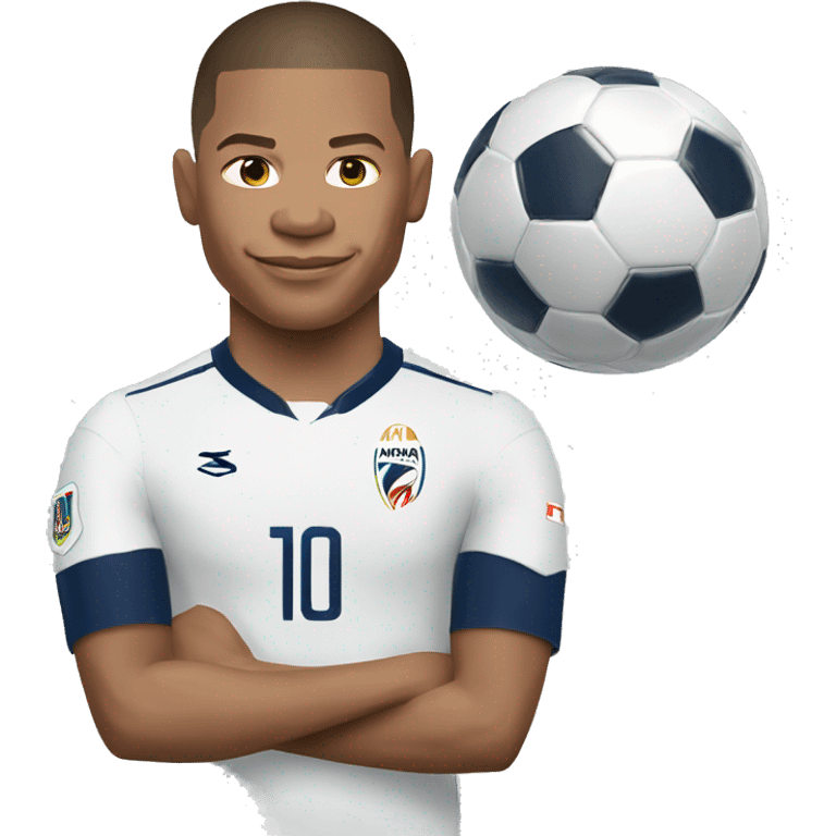 Mbappé avec coupe du monde emoji