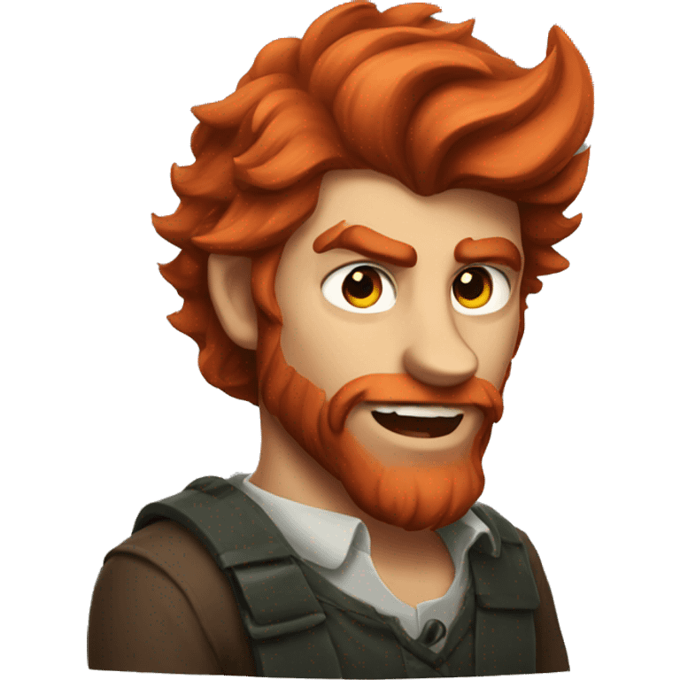 redhead handsome werewolf emoji