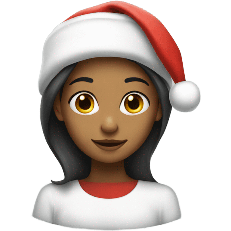 Girl with Santa hat emoji