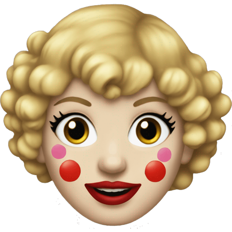 Taylor Swift wearing a clown make-up  emoji