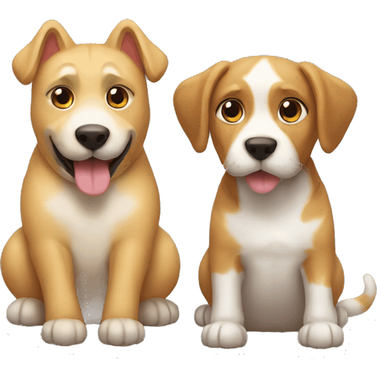 Cat and dog rating spigetti emoji