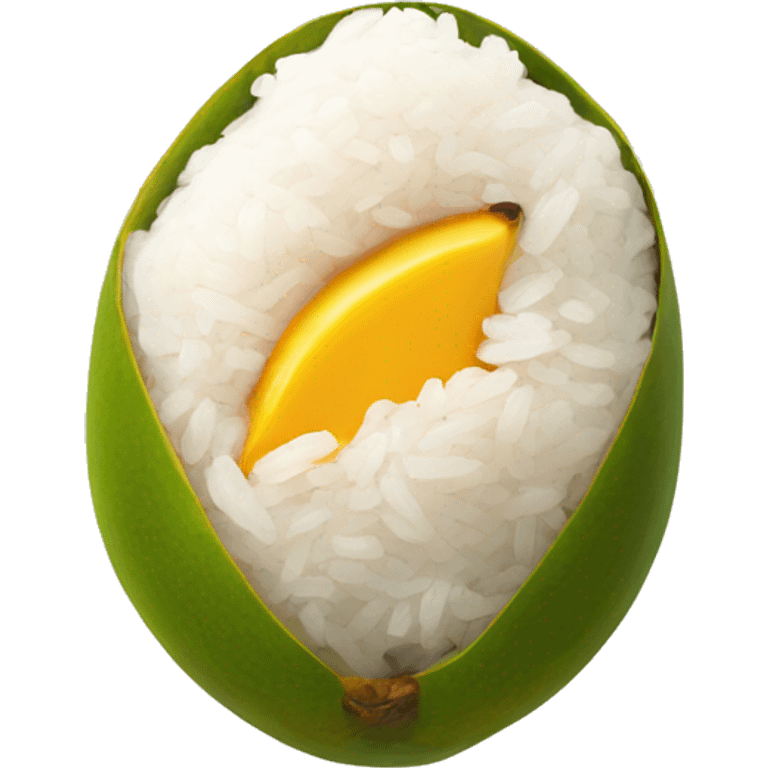 Mango sticky rice emoji