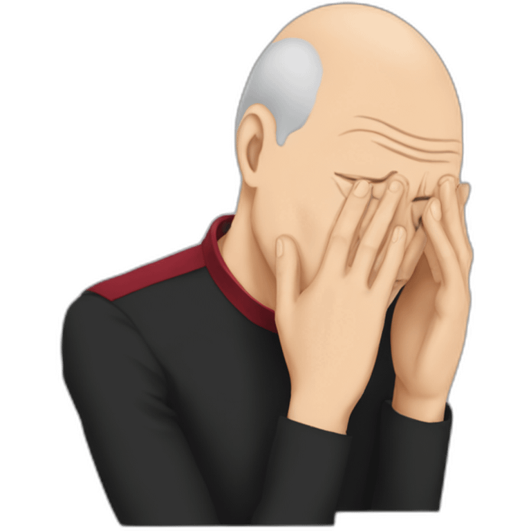 Picard facepalm Portrait emoji