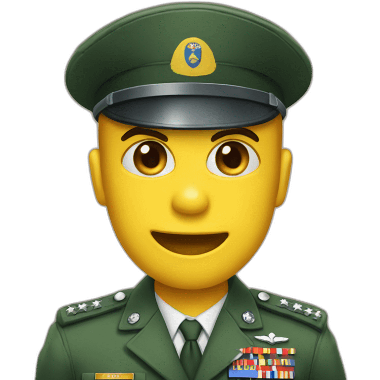 Cryng emoji with military salute emoji