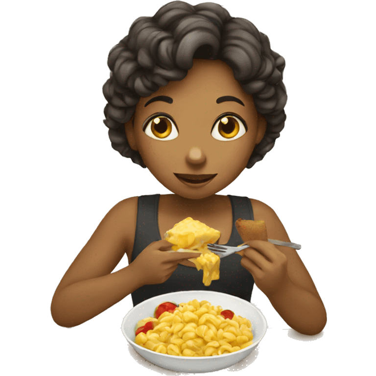 Girl eating food  emoji