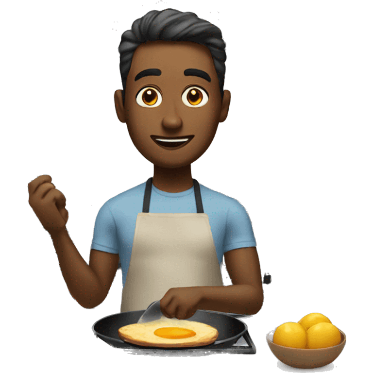 Man cooking breakfast  emoji