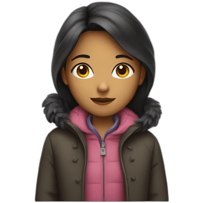 Girl in coat emoji