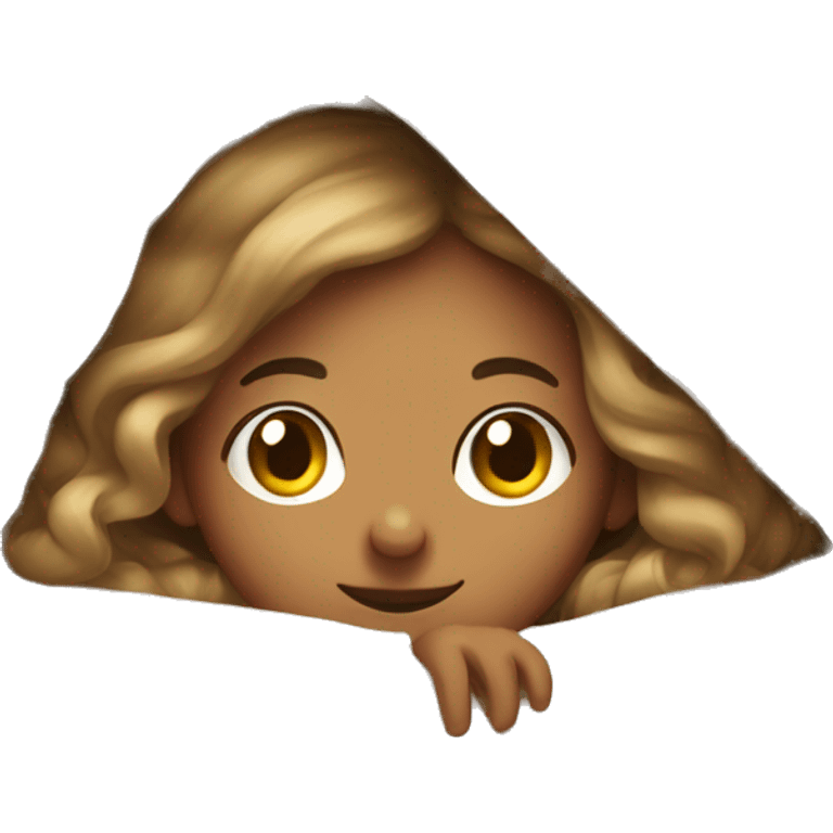 little girl under bed covers emoji