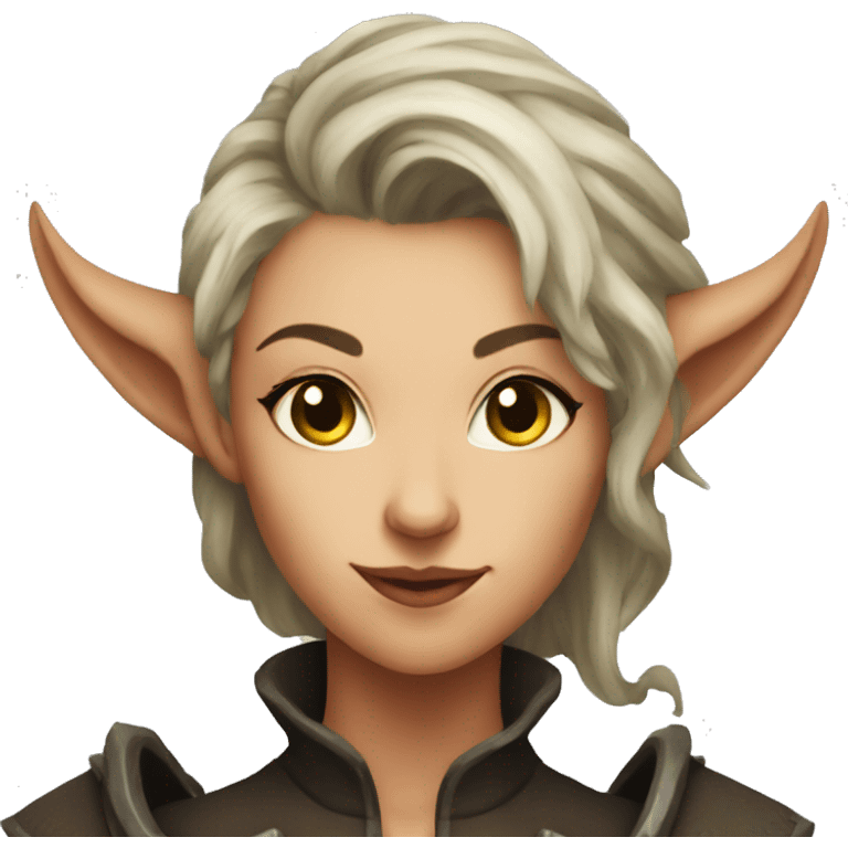 female Caucasian tiefling emoji