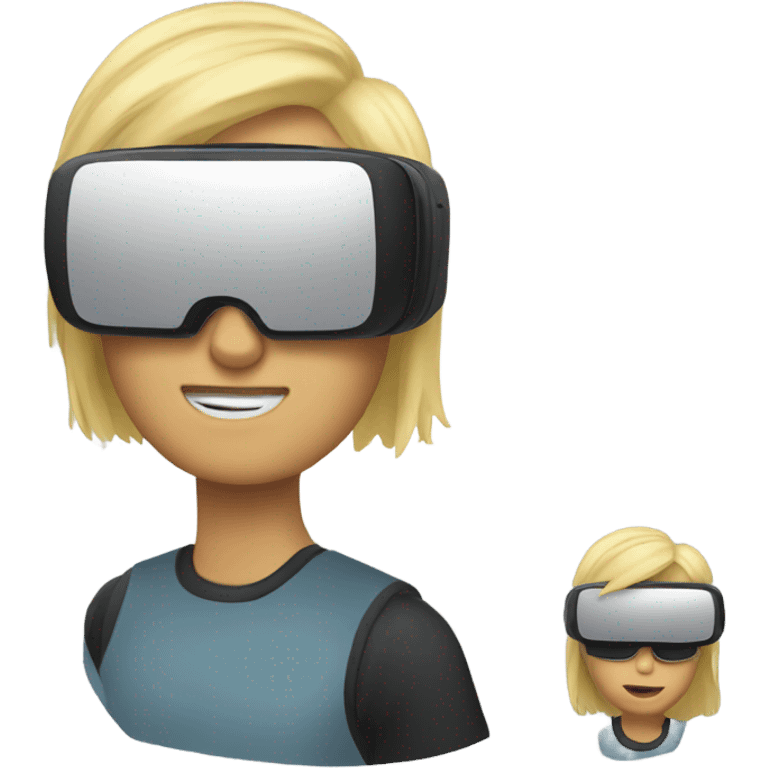 blonde in vr glasses emoji