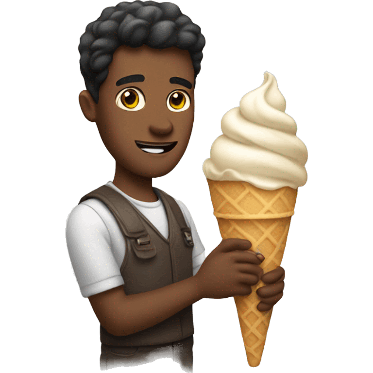 David holding a ice cream  emoji