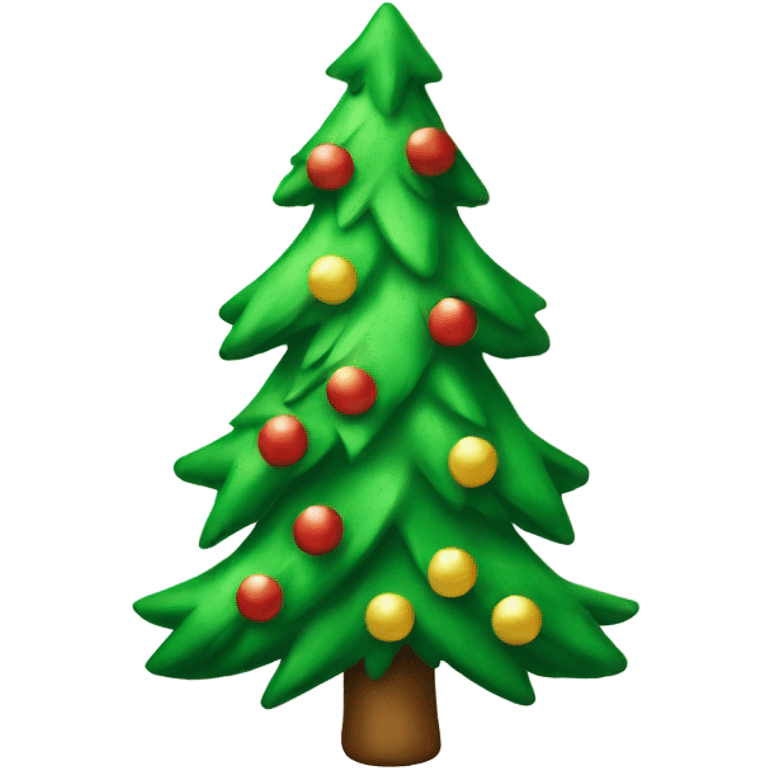 christmas tree with white bows emoji