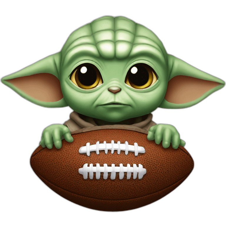 Baby yoda football emoji