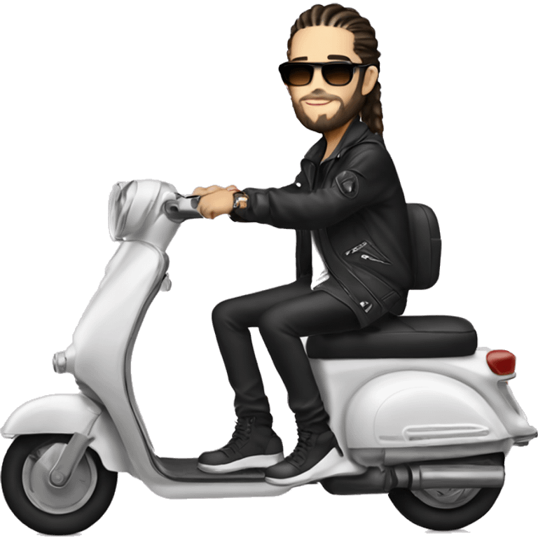 Tom kaulitz on a scooter emoji