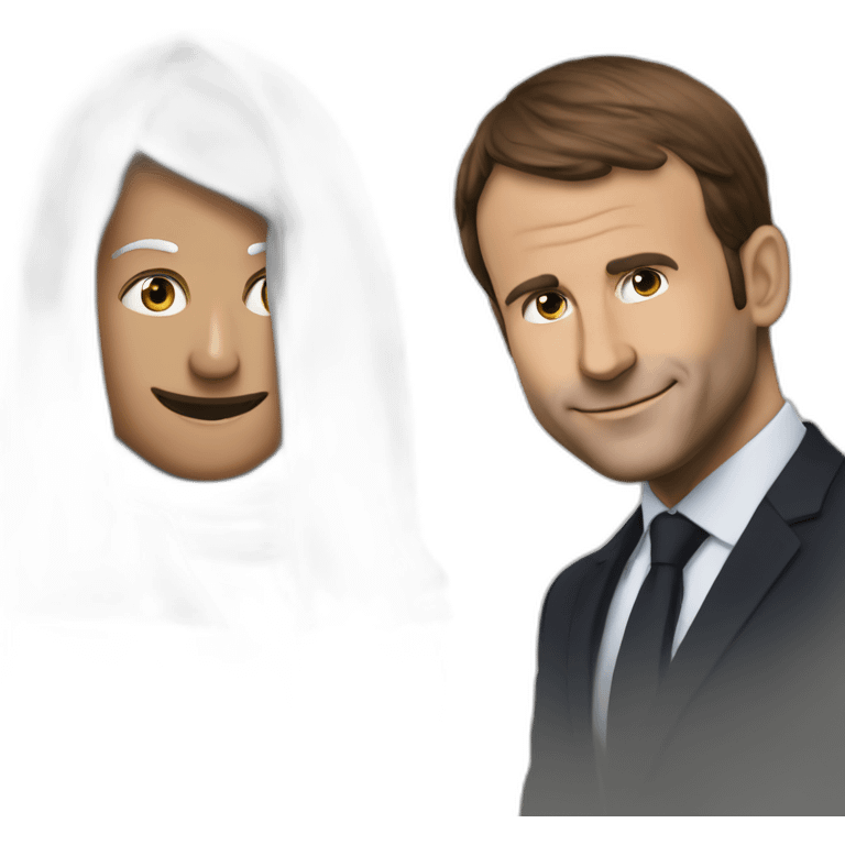 Macron qui rencontre Hassan 2 emoji