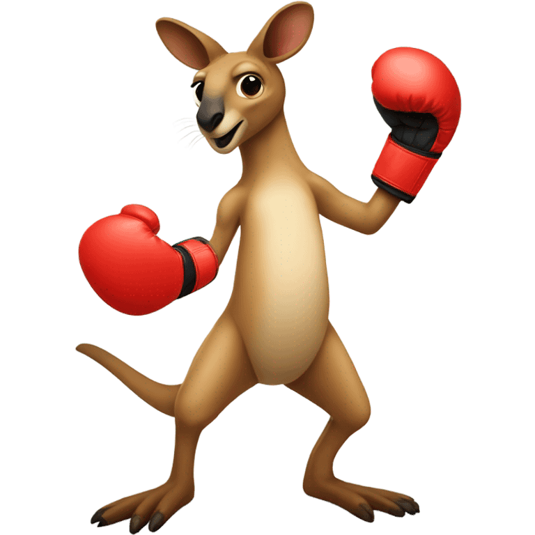 Kangaroo with boxing gloves emoji