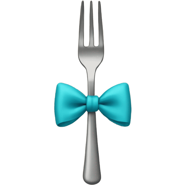 fork with a cute bow emoji