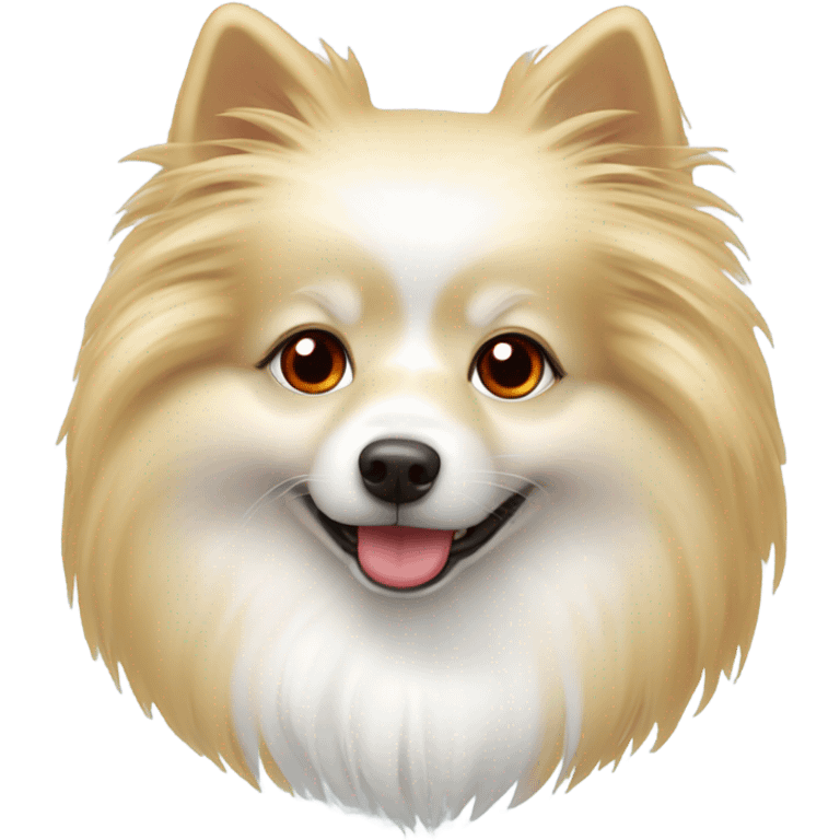 White german spitz girl with long blonde hair red heart emoji