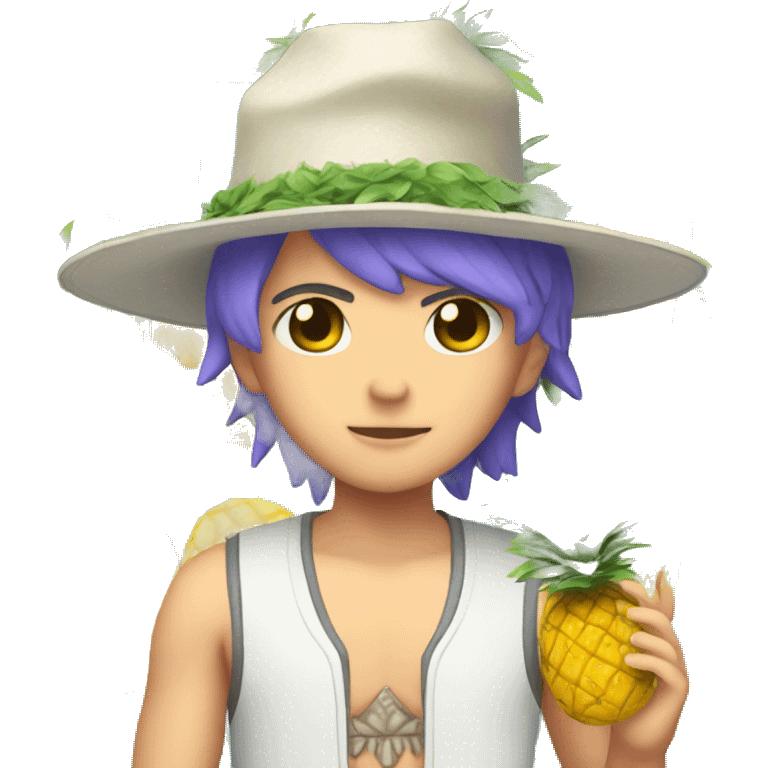 Luka with a pineapple hat emoji