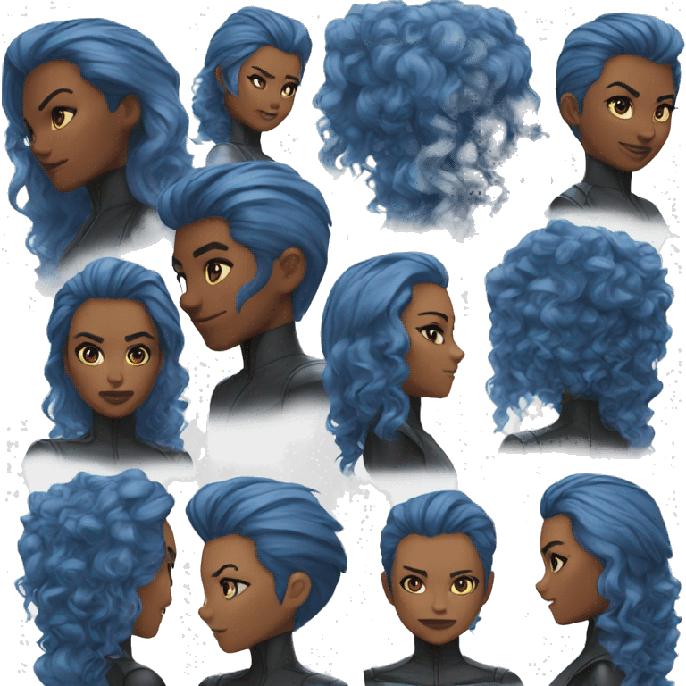 X-men storm blue hair emoji