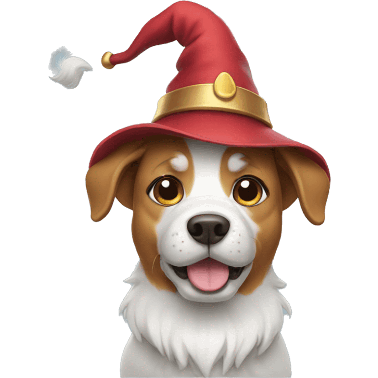 dog with a wizard hat emoji