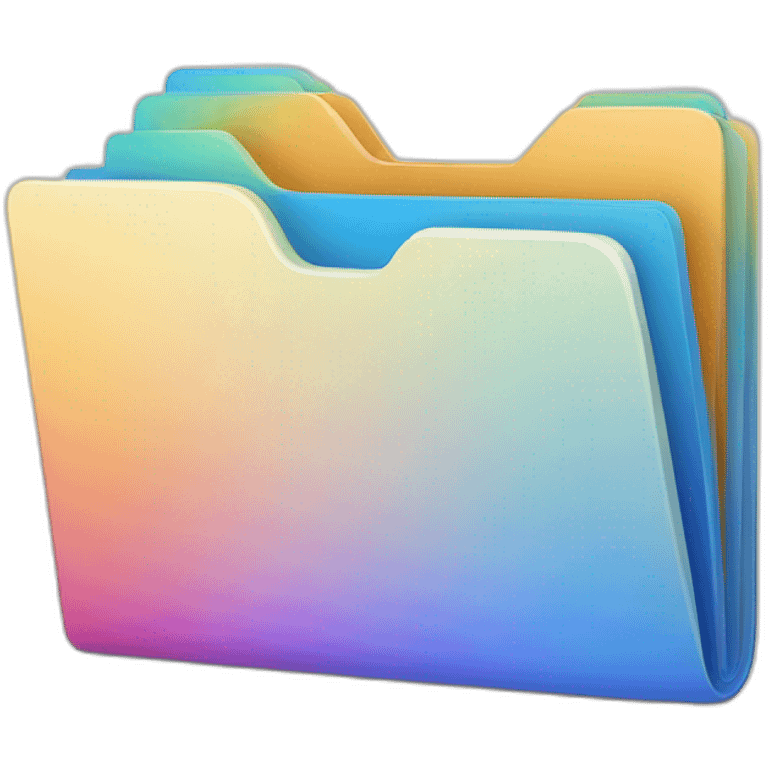 gradient folder with documents emoji