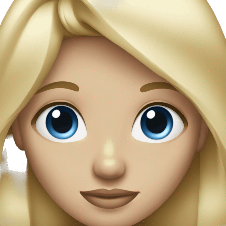 Blonde hair blue eyed girl emoji