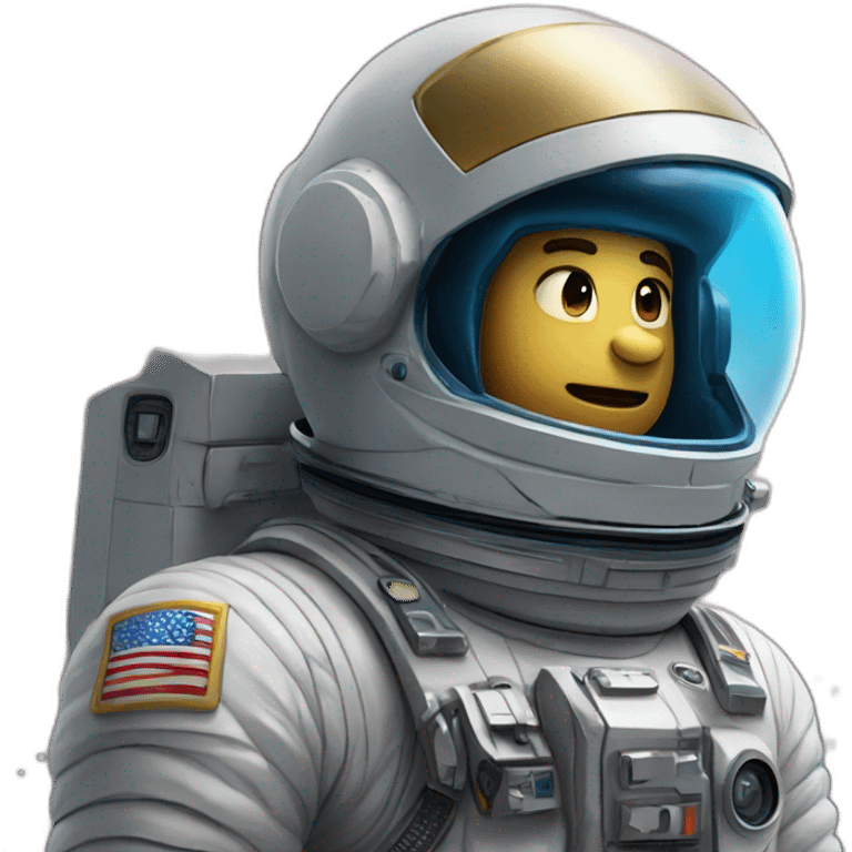 the head of a astronaute with a galaxy in his helmet emoji