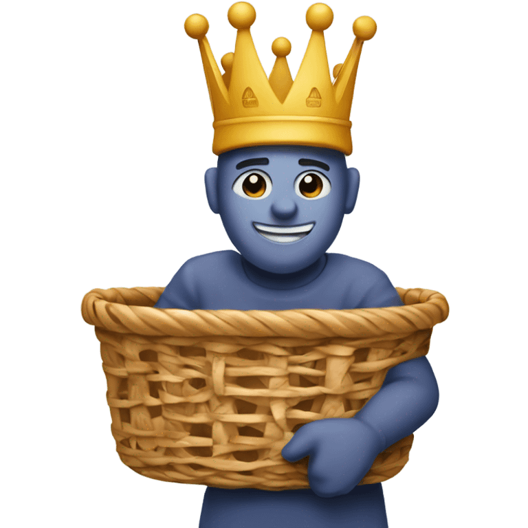 “First basket man” logo with a crown  emoji