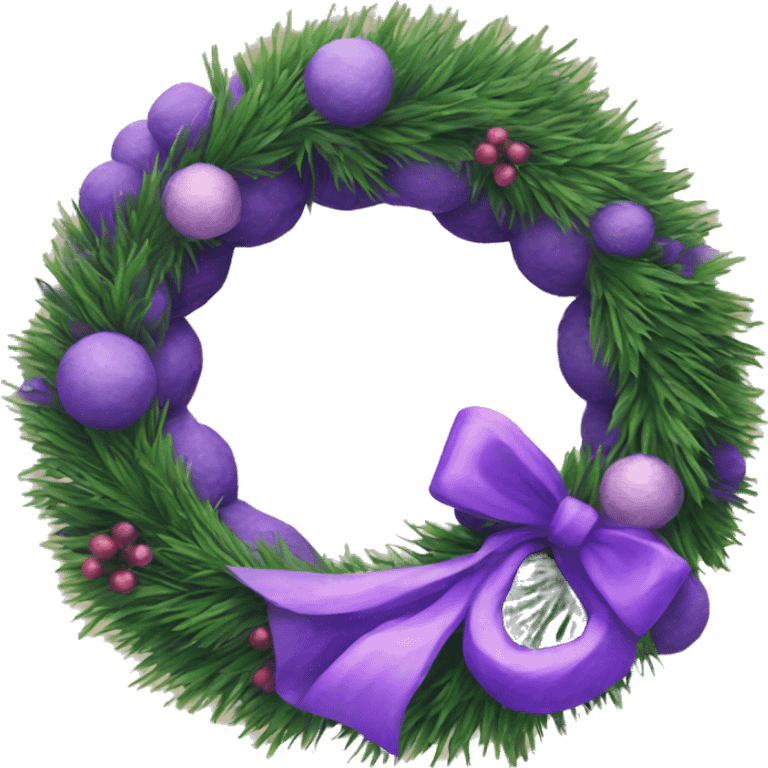 Purple snowman wreath emoji