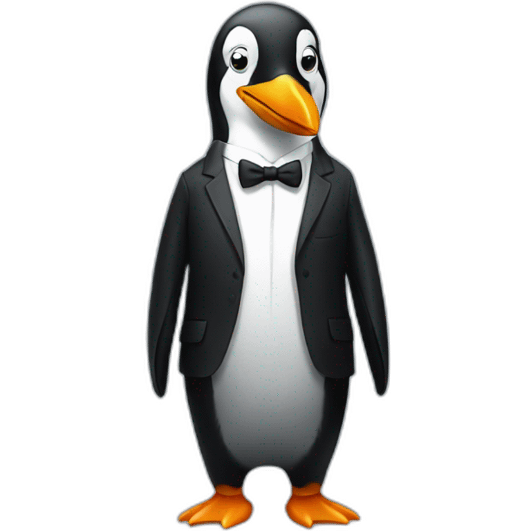 penguin in a suit emoji