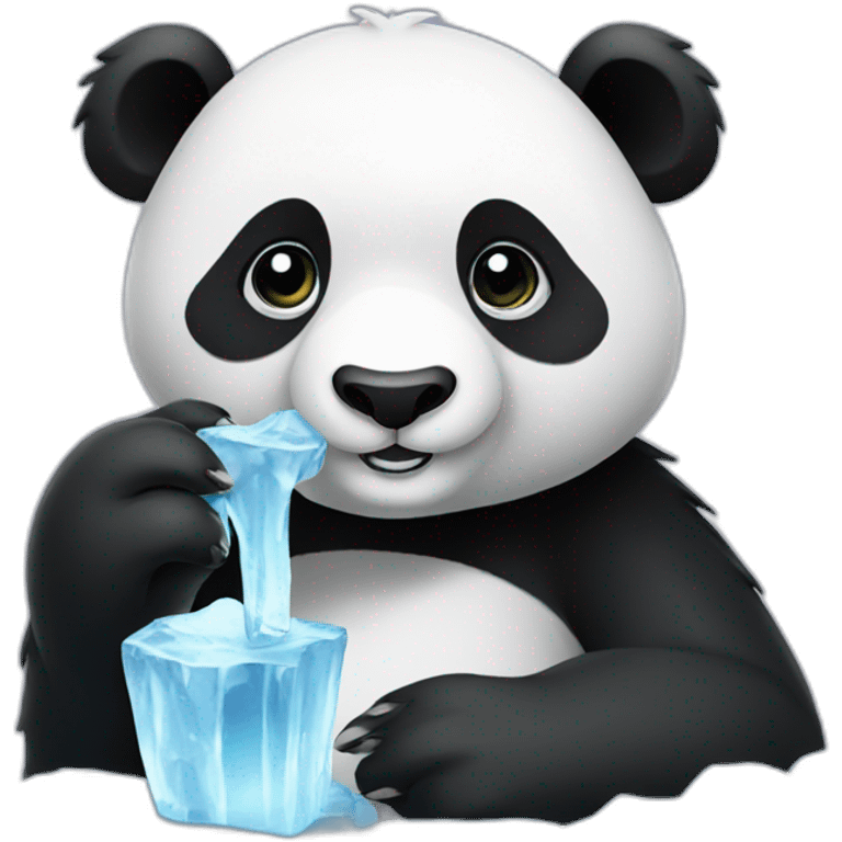 Panda eating ice  emoji