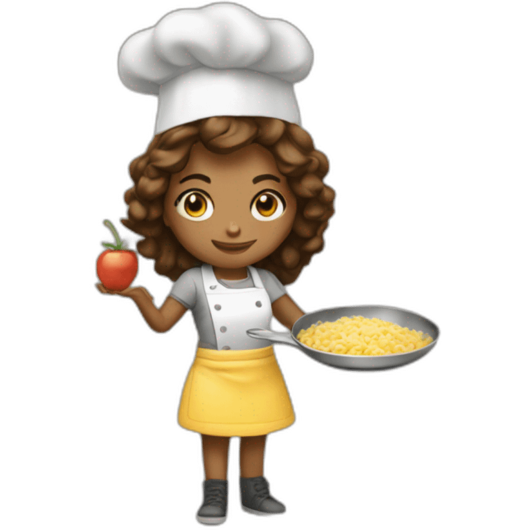 Girl is cooking scramble  emoji