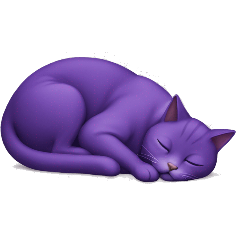 Purple sleeping cat emoji