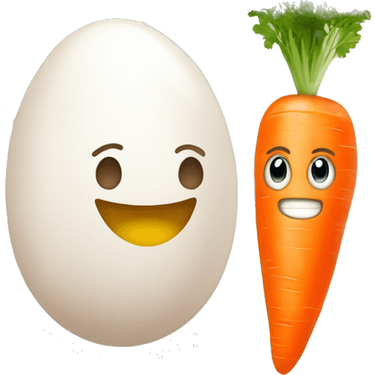 carrot and egg together emoji