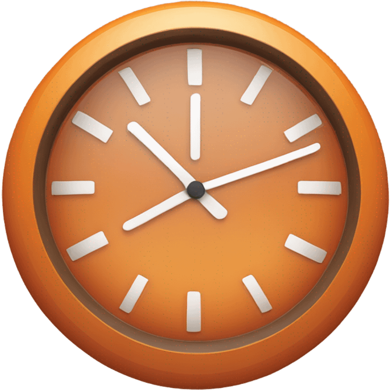 time orange emoji