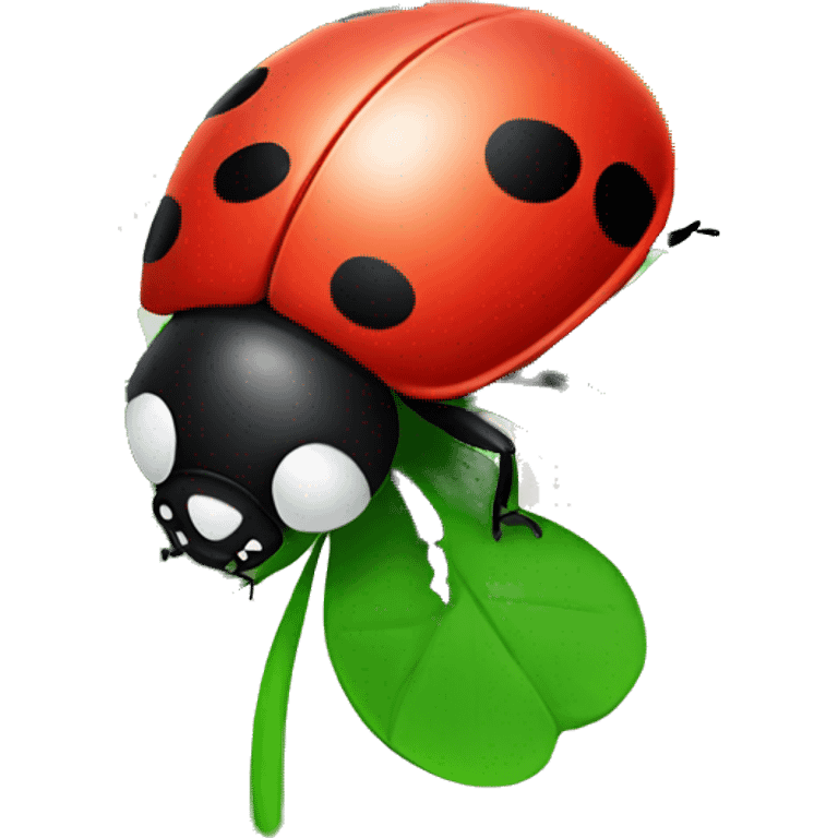 Ladybug with clover emoji