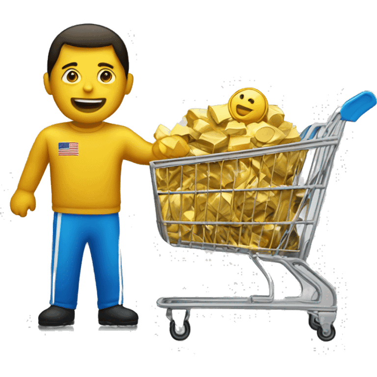 
inside a gold medal draw a shopping cart emoji