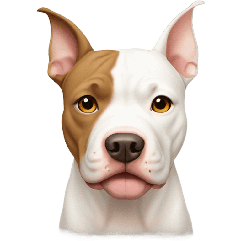 White and tan pitbull emoji