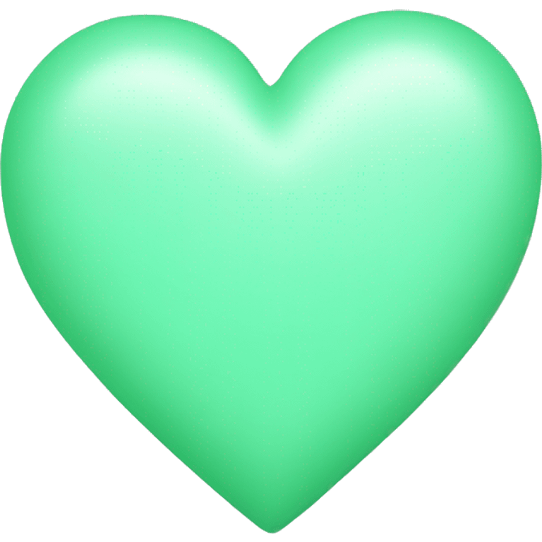 mint green heart  emoji