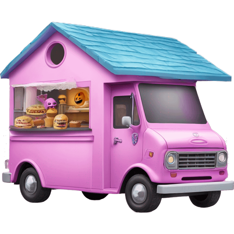 Barbie’s haunted dream house and food truck jeep emoji