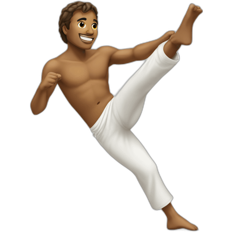 Capoeira dancing man emoji