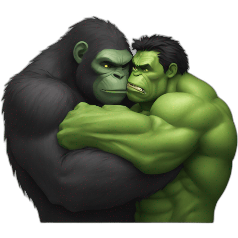 Ape hugging hulk emoji