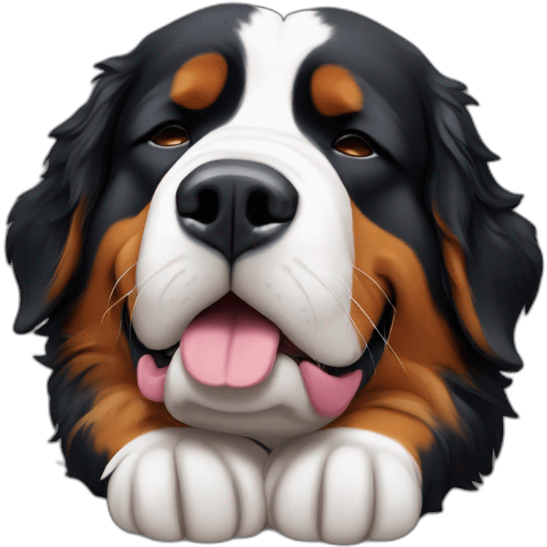 Bernese Mountain Dog sleeping emoji