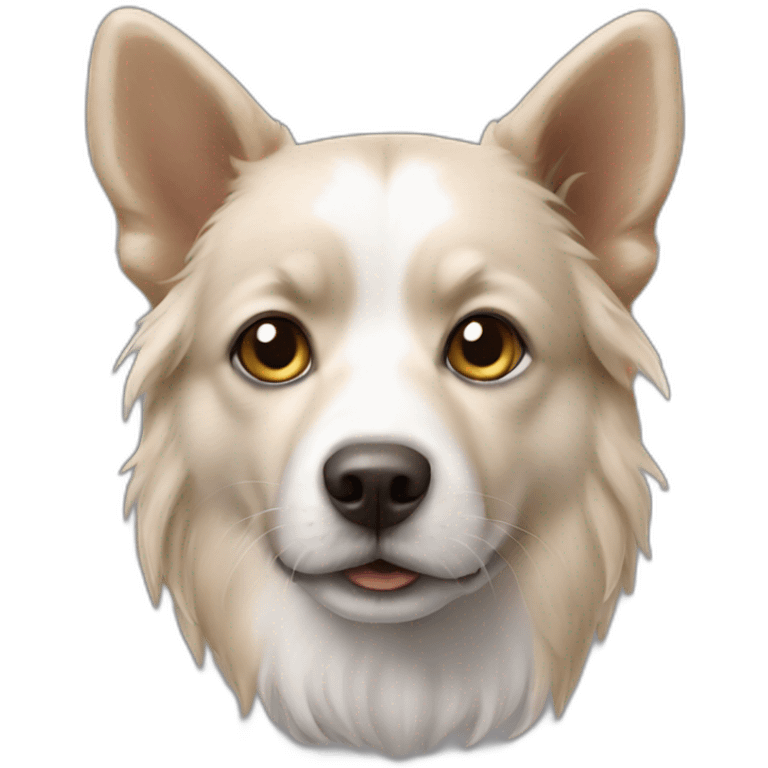 Chien sur chat emoji