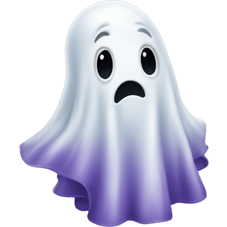 Ghost thinking of eggplants emoji