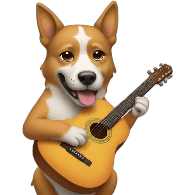 dog plays guitar emoji