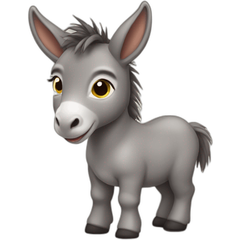 Cute baby donkey emoji