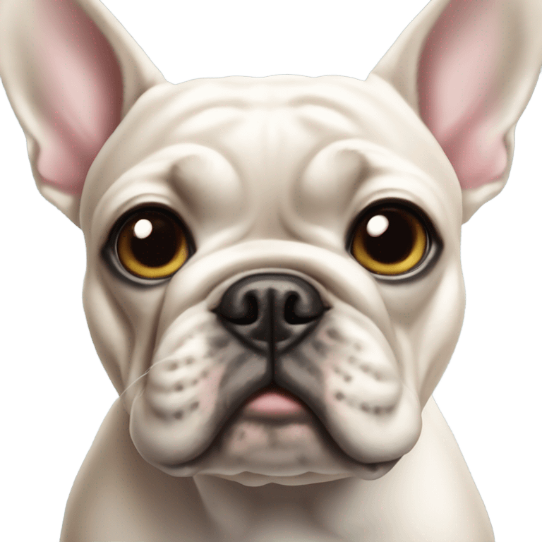 French bulldog looking at viewer emoji